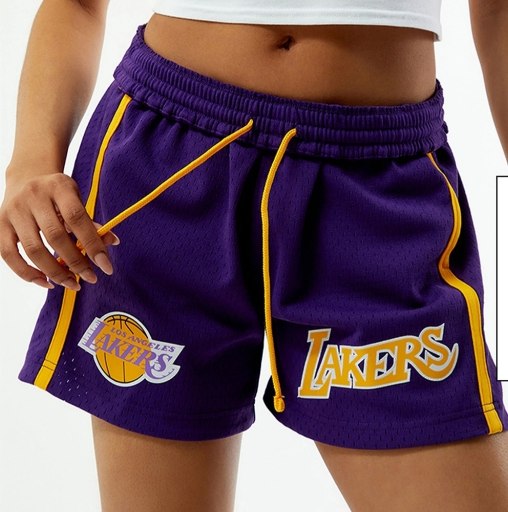 NWT Mitchell & Ness NBA LA Lakers Mesh Jump Basketball Shorts